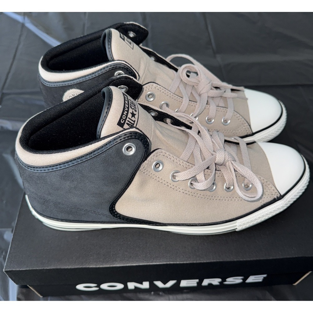 Converse Chuck Taylor All Star High Street Mid Shoe Tan/Black/White Unisex - Picture 1 of 8